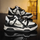 Men Vintage Casual Sports Letter Lace-Up PU Thick-Soled Sneakers
