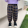 Girls Fashion Color Blocking Plaid Pants