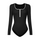 Fashion Elegant Women Basic Color Square Neck Long Sleeve Bodysuits