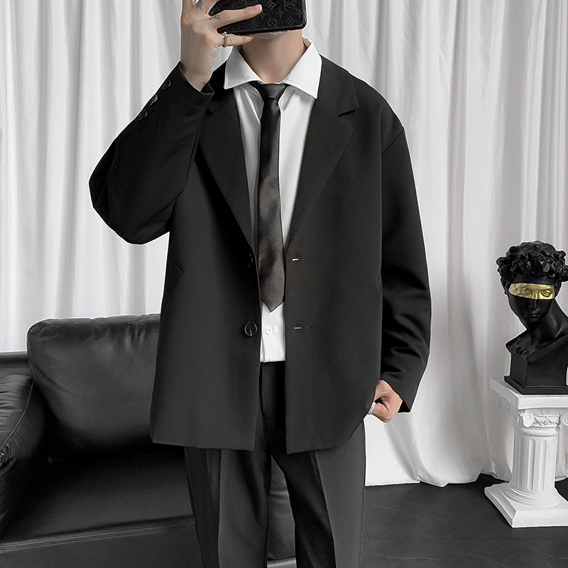 Men Casual Gentle Long Sleeve Lapel Single-Breasted Solid Color Blazer