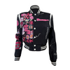 Women'S Fashion Print Stand Collar Baseball Jacket