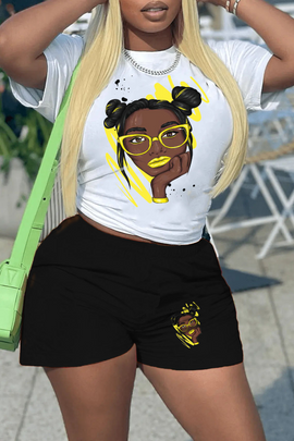 Women'S Printed Personalized Print Casual Two-Piece Suit