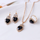 (Buy 1 Get 2) Women Fashion Heart Rhinestone Earrings Necklace Ring Set