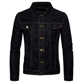 Men Casual Large Size Loose Slim Denim Jacket