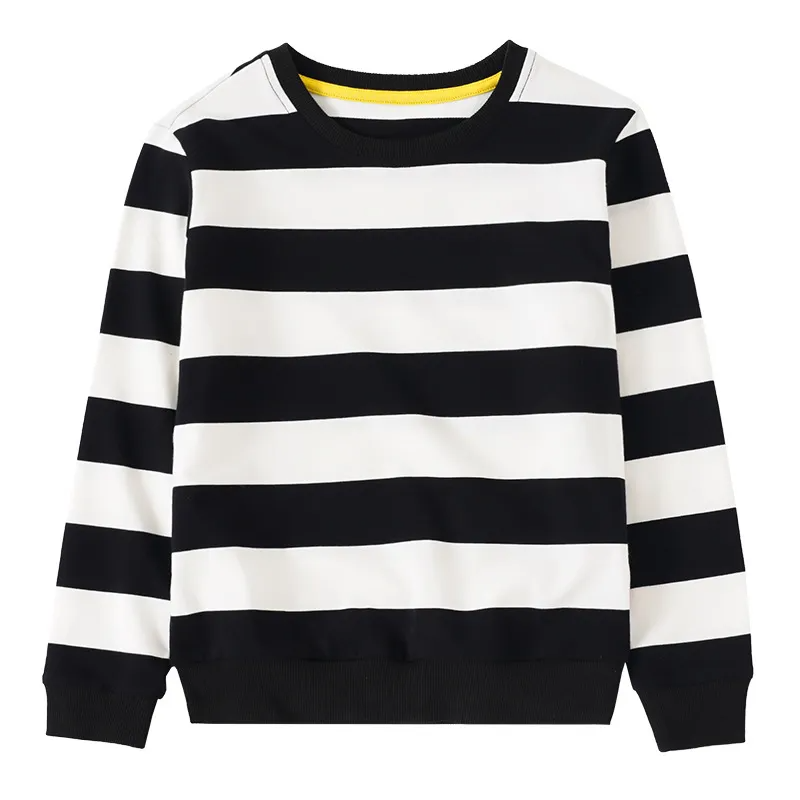 Children Kids Toddlers Fashion Boys Girls Striped Long Sleeve Basic Sweatshirt