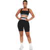Women Fashion Tank Top Tight Shorts Two-Piece Sports Set