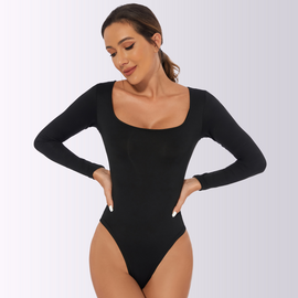 Women Fashion Solid Color Bodysuit