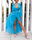 Women Fashion Casual Solid Color Chiffon Ruffled Long Sleeve Slit Long Dress