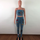 Sexy Sling Tube Top And Pants Patch Design Denim Two Piece Sets