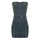 Women'S Fashion Sexy Pocket Defined Waist Backless Denim Tube Dress