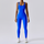 2 pieces Women Fashion Basic Sportswear Solid Color U Neck Sleeveless Tight Jumpsuits