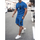 Men Basic Short Sleeve Round Neck Letter Printed T-Shirt And Drawstring Waist Shorts Two-Piece Set