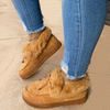 Women Fashion  Thickened Warm Plush Bow Short Boots