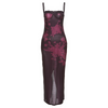 Women'S Fashion Sexy Retro Floral Printed Spaghetti Strap Slim Dress