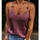Fashion Women Solid Color Sleeveless Slim-Fit U-Neck Sexy Hollow Camis