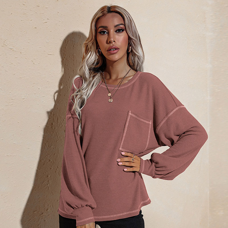 Women Causal Solid Color Sweatshirt