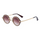 Men Fashion Simple Anti-Ultraviolet Retro Round Frame Sunglasses