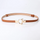 Women Fashion Simple Alloy Round Buckle Pu Belt