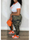 Women'S Street Fashion Camouflage Cuffed Overalls
