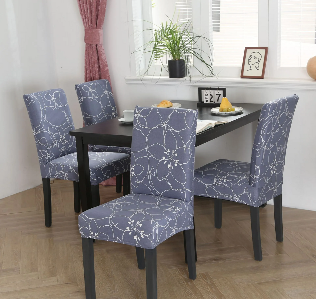 Simple Printed One-Piece Home Elastic Dustproof Chair Cover