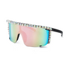 Fashion Windproof Rhinestone Decor Big Frame Sunglasses