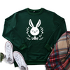 Easter Fashion Women'S Long Sleeve Bunny Print Round Neck Sweatshirt
