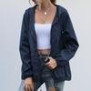 Solid Color Fashion Women Casual Loose Long Sleeve Jacket