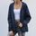 Solid Color Fashion Women Casual Loose Long Sleeve Jacket