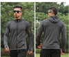 Men Casual Hooded Loose Long-Sleeved Sports Jacket