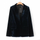 Fashion Vintage Autumn Winter Solid Velvet One Button Blazer