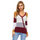 Women Casual Loose V-Neck Color Blocking Knitted Sweater