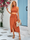 Fashion Women Solid Color Casual Vacation Halter Neck Sleeveless Crop Top Solid Color Knot Skirt Set