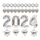 2024 New Year Party Sequin Aluminum Film Balloon Set