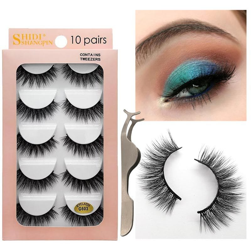 10 Pairs/Set 3D Imitation Mink Hair False Eyelashes