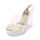 Women Fashion Plus Size Transparent Crystal Chunky Heel Platform High Heel Slippers Wedges