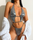 Women'S Grey Sexy Lace-Up Fashion Cutout Bikini