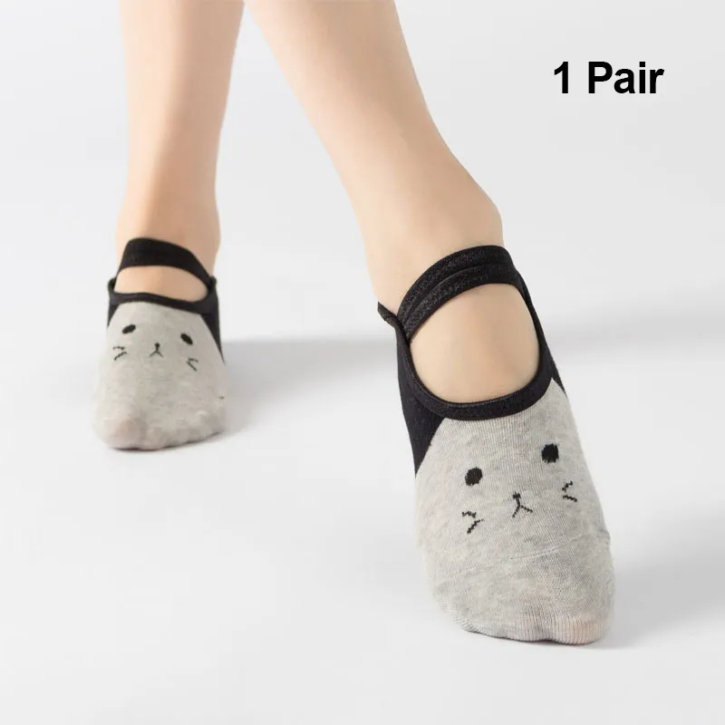 Kids Fashion Ballet Yoga Non-Slip Lace-Up Socks