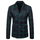Men Cotton Plaid Printed Business Blazer