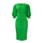 Women Fashion Casual Elegant Solid Color Round Neck Puff Sleeve Defined Waist Dress