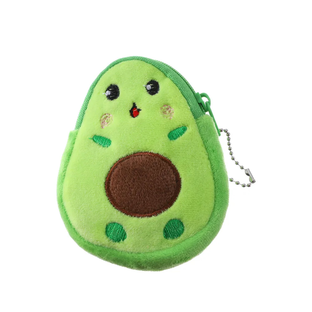 (Buy 1 Get 2) Cartoon Love Plush Avocado Coin Purse