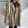Vintage Loose Women Chic Double-Breasted Long Sleeves Color Blocking Plaid Blazer