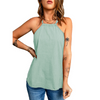 Women'S Fashion Solid Color Halter Neck Loose Tank Top
