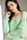 Women Fashion Simple Green Knitted Sweater