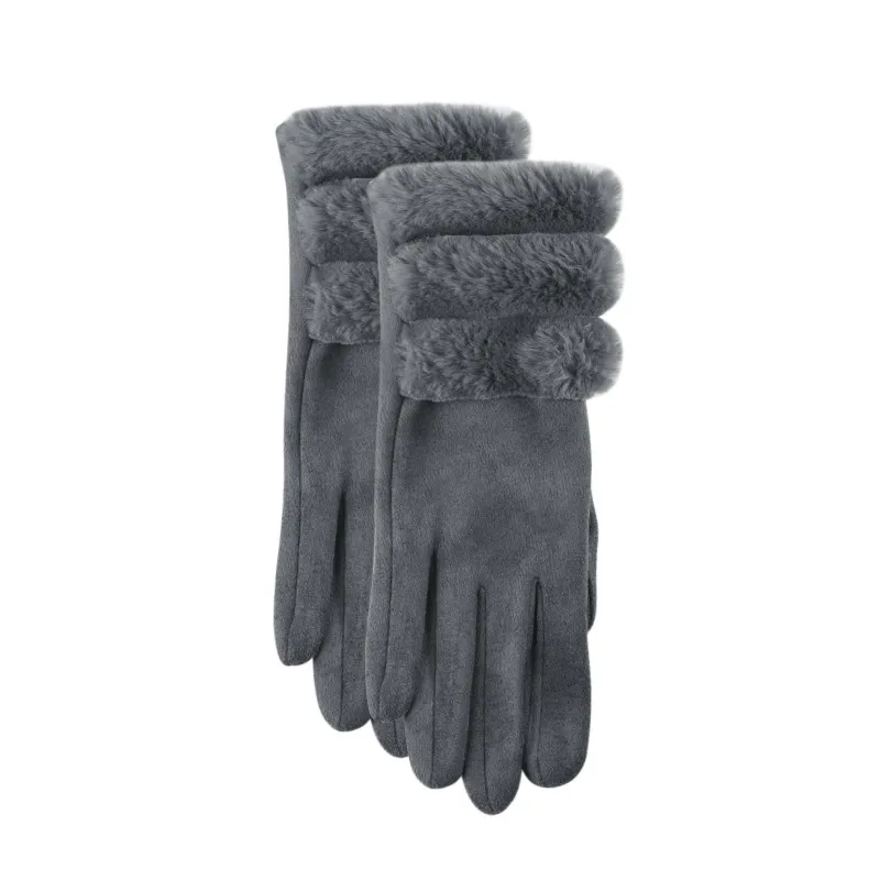 (Buy 1 Get 1) Winter Women Fashion Thickened Warm Suede Gloves