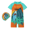 Children Kids Baby Fashion Girls Boys Short Sleeve Cartoon Print Swimsuit