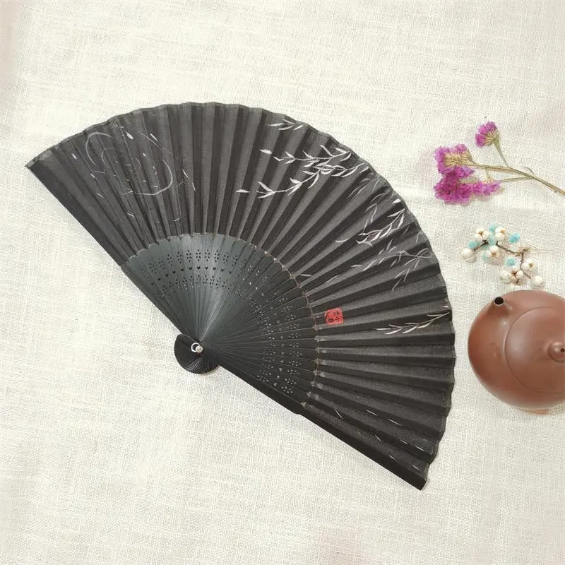 (Buy 1 Get 1) Fashion Creative Bamboo Mini Silk Plum Blossom Folding Fan