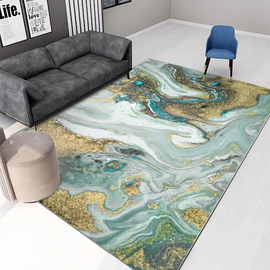 Abstract Ink Smudged Line Carpet Living Room Floor Decoration Mat