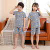 Children Kids Baby Fashion Girls Boys Basic Casual Short Sleeve Cartoon Print Top And Shorts 2pcs Set