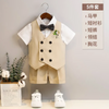 Kids Toddler Big Boys Autumn Winter Fashion Casual British Style Bow Waistcoat Short Sleeve Shirt Shorts Boys Party Clothing Set
