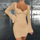 Women Fashion Sexy Solid Color Flared Long Sleeve Tight Dress